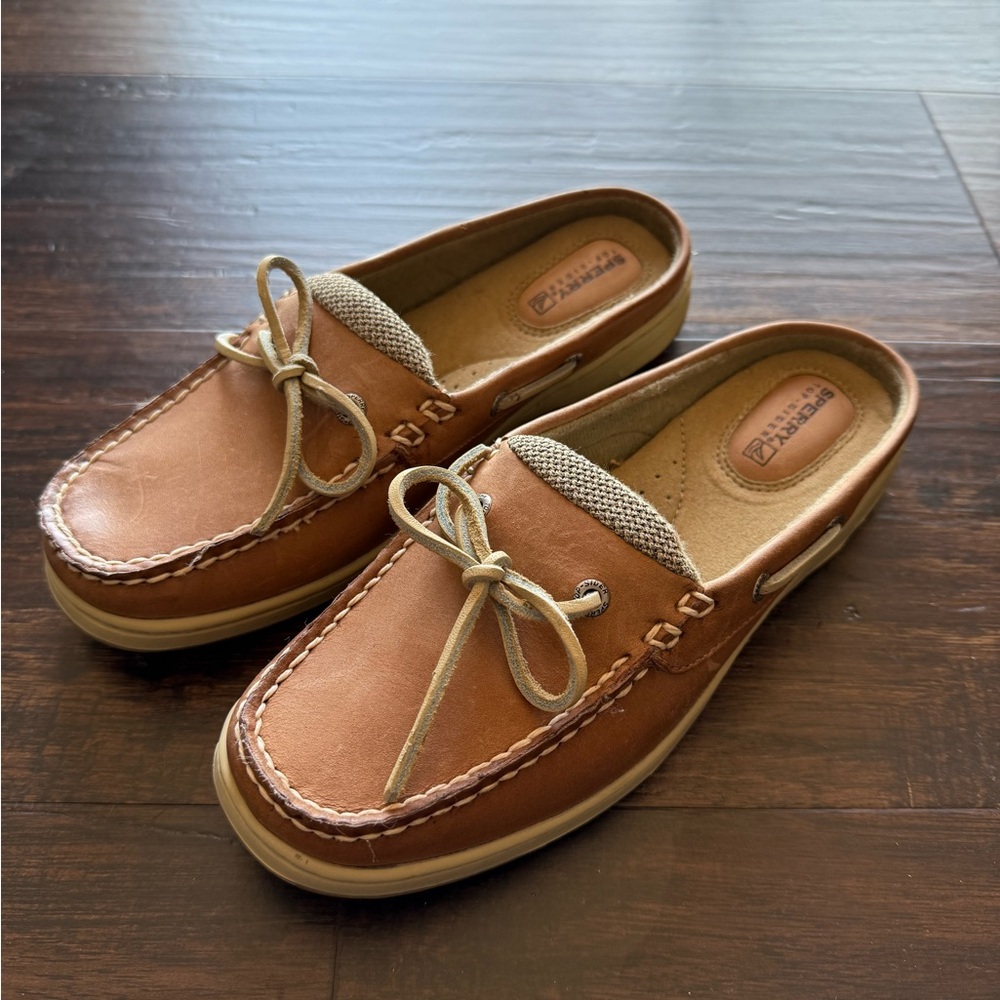 Tan Leather Mule Sperrys